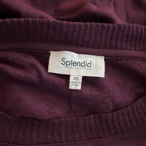 Splendid Deep Purple Crew Neck Sweater - NWOT